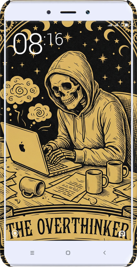 3D пластиковый матовый чехол The Overthinker для Xiaomi Redmi Note 4 - 6774m-352 изображение 