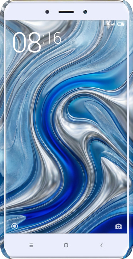 3D пластиковий матовий чехол Liquid Chrome для Xiaomi Redmi Note 4 - 6781m-352 изображение 