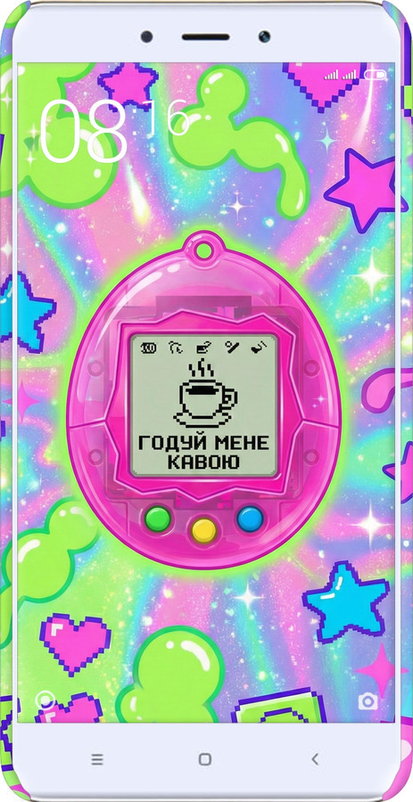 3D пластиковый матовый чехол Y2K Aesthetic Retro Pet: Годуй мене кавою для Xiaomi Redmi Note 4 - 6784m-352 изображение 