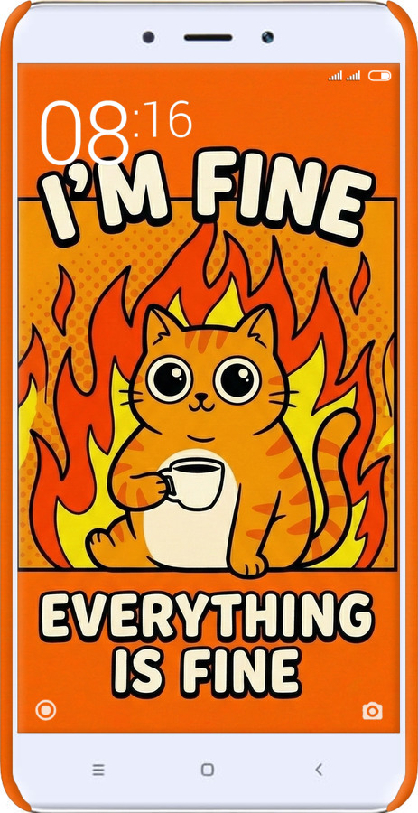 3D пластиковый матовый чехол Funny Cat для Xiaomi Redmi Note 4 - 6786m-352 изображение 