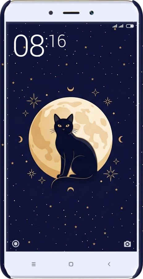 3D пластиковый матовый чехол Cute Cat Celestial/Witchy для Xiaomi Redmi Note 4 - 6787m-352 изображение 