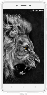 Силикон с усиленными углами чехол Лев для Xiaomi Redmi Note 4 - 1080sp-352 изображение 