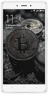 Силикон с усиленными углами чехол Black Bitcoin для Xiaomi Redmi Note 4 - 6090sp-352 изображение 