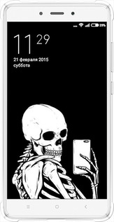 Силикон с усиленными углами чехол Скелет делает Selfie для Xiaomi Redmi Note 4 - 6535sp-352 изображение 