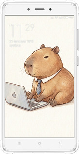 Силіконовий протиударний с посиленими кутами чехол Funny Capybara CEO Working для Xiaomi Redmi Note 4 - 6777sp-352 изображение 