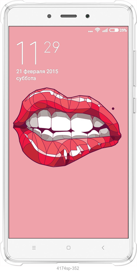 Силіконовий протиударний с посиленими кутами чехол Sexy lips для Xiaomi Redmi Note 4 - 4174sp-352 изображение 