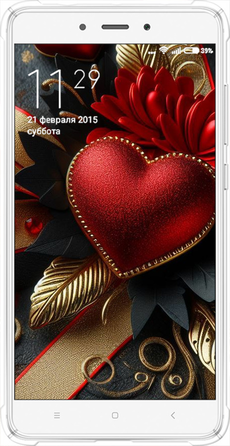 Силіконовий протиударний с посиленими кутами чехол Сердечки v2 для Xiaomi Redmi Note 4 - 5832sp-352 изображение 