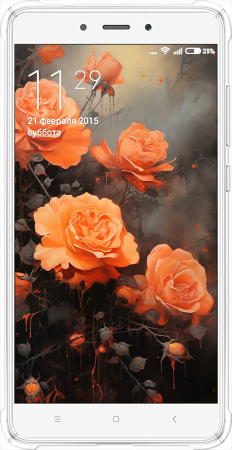 Силикон с усиленными углами чехол Оранжевые розы для Xiaomi Redmi Note 4 - 5944sp-352 изображение 