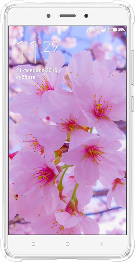 Силикон с усиленными углами чехол Сакура для Xiaomi Redmi Note 4 - 6029sp-352 изображение 