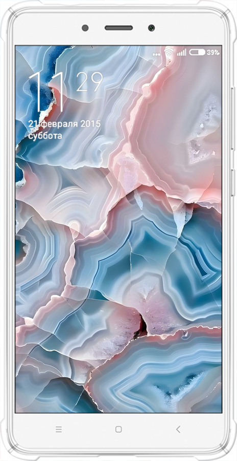 Силикон с усиленными углами чехол Мрамор для Xiaomi Redmi Note 4 - 6306sp-352 изображение 