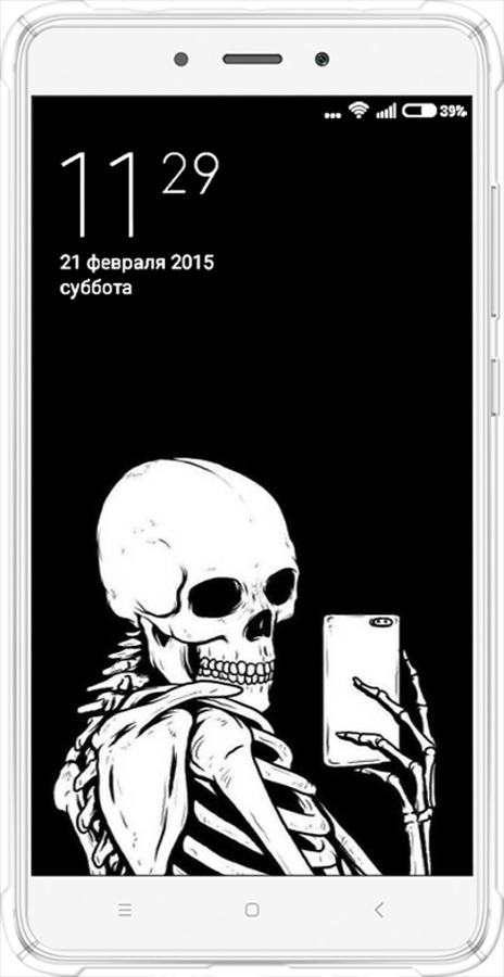 Силикон с усиленными углами чехол Скелет делает Selfie для Xiaomi Redmi Note 4 - 6535sp-352 изображение 