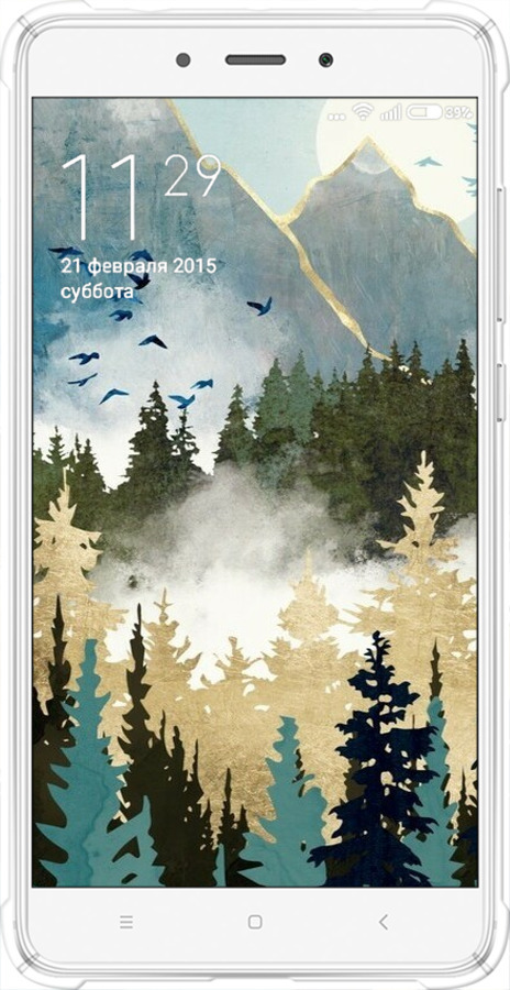 Силикон с усиленными углами чехол С изображением лесного пейзажа для Xiaomi Redmi Note 4 - 6548sp-352 изображение 