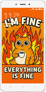 Силиконовый чехол Funny Cat для Xiaomi Redmi Note 4 - 6786u-352 изображение 