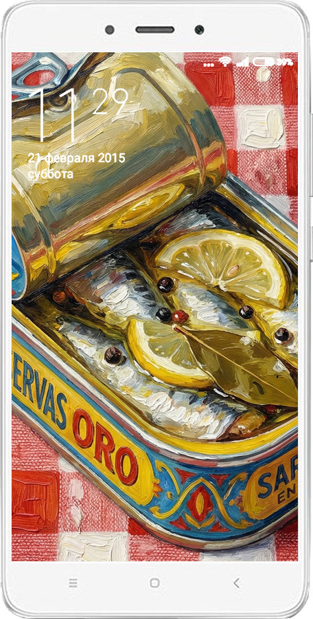 Силиконовый чехол Vintage Sardine Tin Phone для Xiaomi Redmi Note 4 - 6772u-352 изображение 