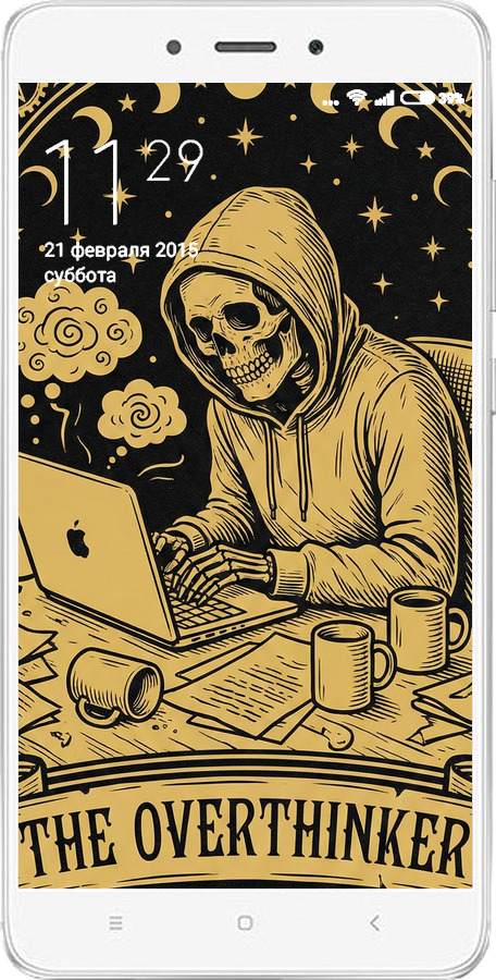 Силиконовый чехол The Overthinker для Xiaomi Redmi Note 4 - 6774u-352 изображение 