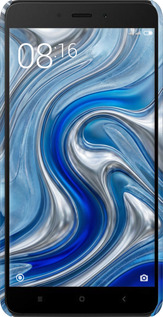 3D пластиковый матовый чехол Liquid Chrome для Xiaomi Redmi Note 4X - 6781m-951 изображение 