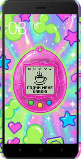 3D пластиковый матовый чехол Y2K Aesthetic Retro Pet: Годуй мене кавою для Xiaomi Redmi Note 4X - 6784m-951 изображение 