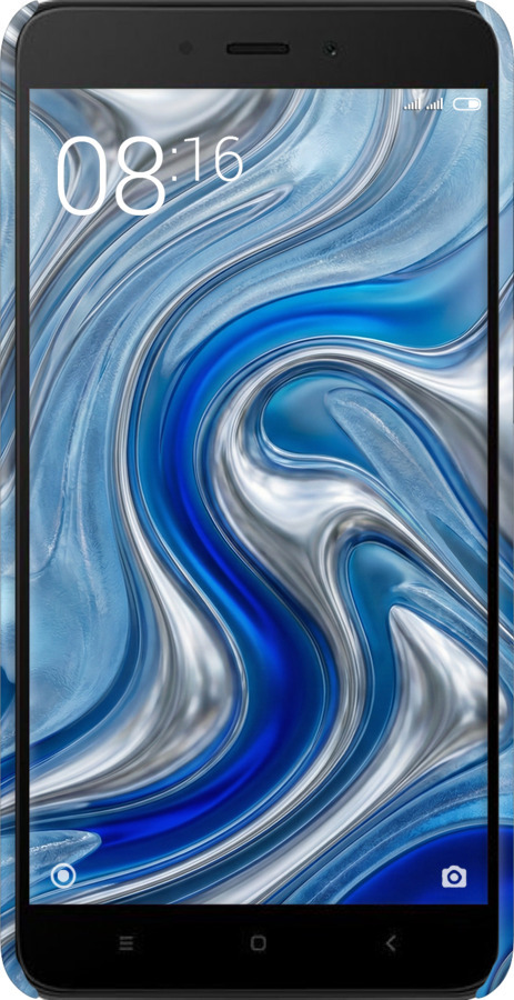 3D пластиковый матовый чехол Liquid Chrome для Xiaomi Redmi Note 4X - 6781m-951 изображение 