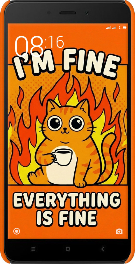 3D пластиковый матовый чехол Funny Cat для Xiaomi Redmi Note 4X - 6786m-951 изображение 