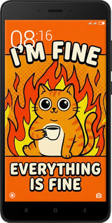 2D пластиковый чехол Funny Cat для Xiaomi Redmi Note 4X - 6786t-951 изображение 