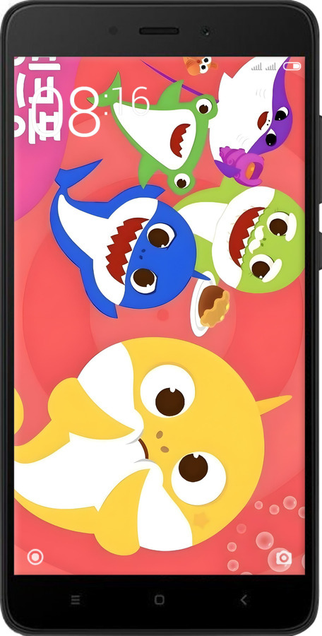 Силіконовий чехол Бейби Шаркс для Xiaomi Redmi Note 4X - 6305u-951 изображение 