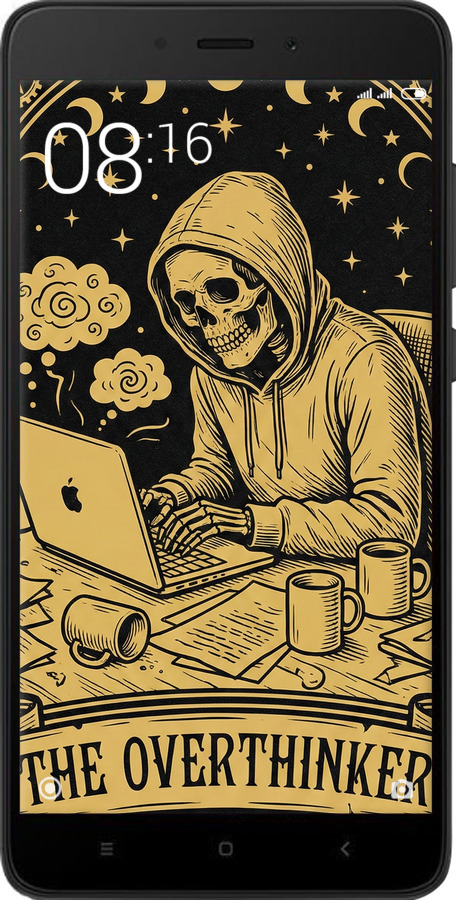 2D пластиковий чехол The Overthinker для Xiaomi Redmi Note 4X - 6774t-951 изображение 