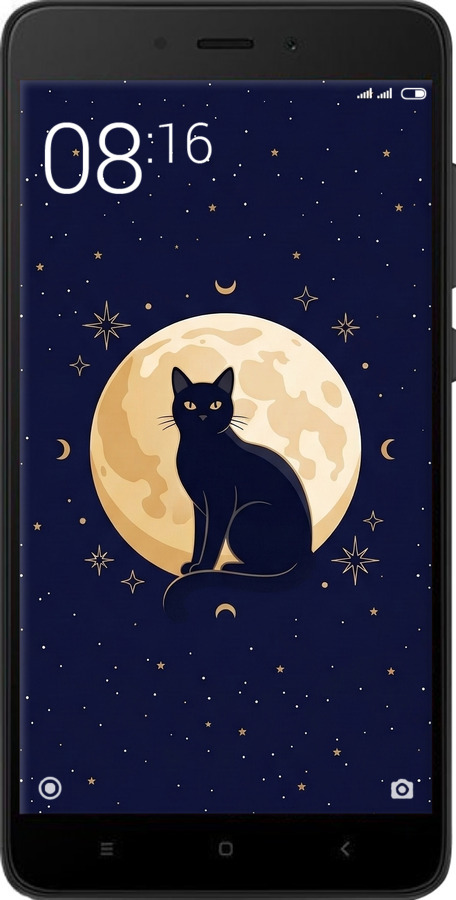 2D пластиковый чехол Cute Cat Celestial/Witchy для Xiaomi Redmi Note 4X - 6787t-951 изображение 