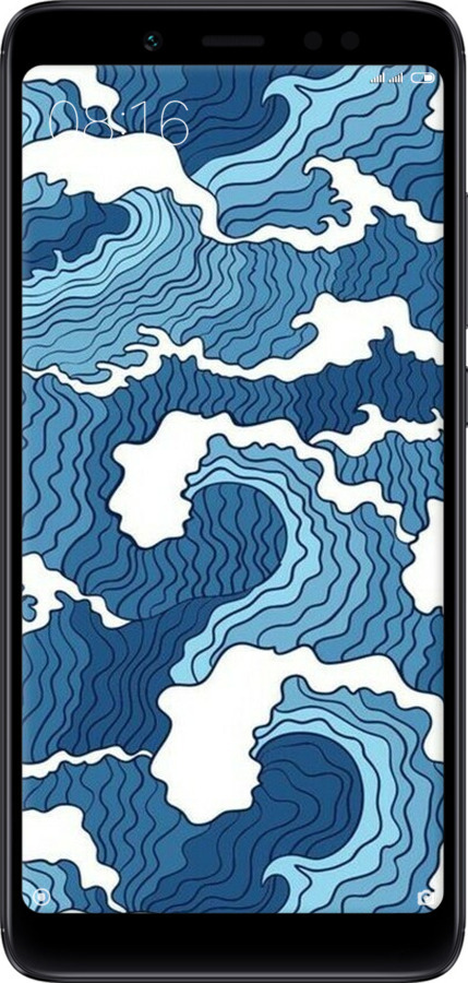 TPU чехол Абстрактный рисунок морских волн для Xiaomi Redmi Note 5 - 6538b-1516 изображение 