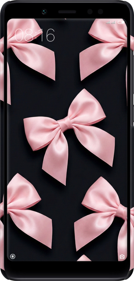 3D пластиковый матовый чехол Coquette Ribbons Dark Coquette для Xiaomi Redmi Note 5 Pro - 6767m-1353 изображение 