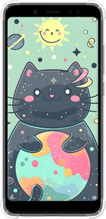 Силикон с усиленными углами чехол Милый котик для Xiaomi Redmi Note 5 Pro - 6364sp-1353 изображение 