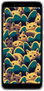 Силикон с усиленными углами чехол С изображением кошек для Xiaomi Redmi Note 5 Pro - 6429sp-1353 изображение 