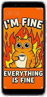 Силикон с усиленными углами чехол Funny Cat для Xiaomi Redmi Note 5 - 6786sp-1516 изображение 