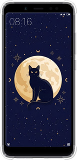 Силикон с усиленными углами чехол Cute Cat Celestial/Witchy для Xiaomi Redmi Note 5 - 6787sp-1516 изображение 