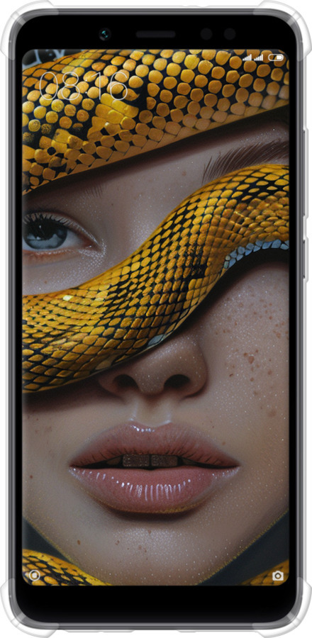Силикон с усиленными углами чехол Объятия змеи для Xiaomi Redmi Note 5 Pro - 6081sp-1353 изображение 