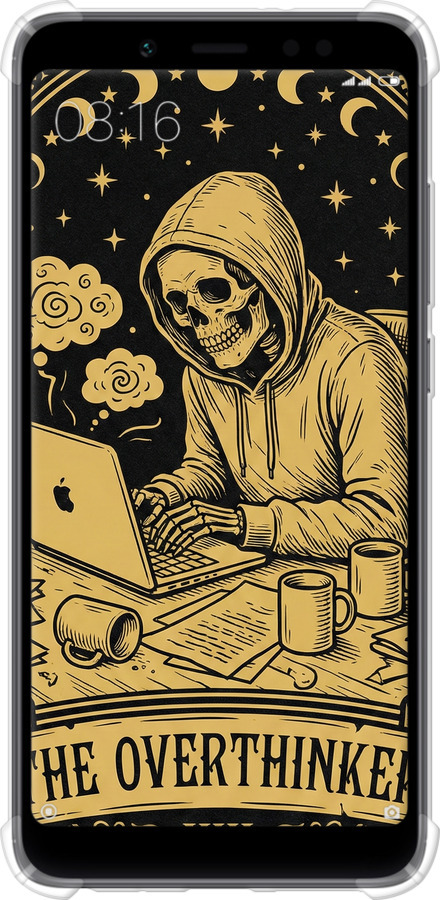 Силіконовий протиударний с посиленими кутами чехол The Overthinker для Xiaomi Redmi Note 5 Pro - 6774sp-1353 изображение 