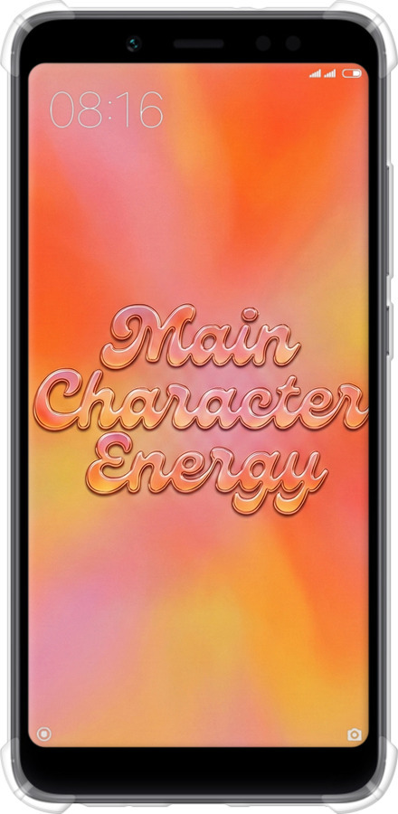 Силикон с усиленными углами чехол Aura Gradient Main Character Energy Aesthetic Y2K для Xiaomi Redmi Note 5 Pro - 6783sp-1353 изображение 