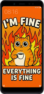 2D пластиковый чехол Funny Cat для Xiaomi Redmi Note 5 - 6786t-1516 изображение 