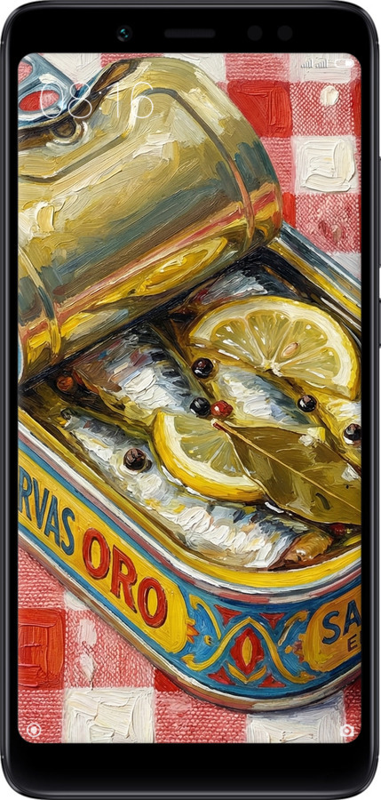 Силиконовый чехол Vintage Sardine Tin Phone для Xiaomi Redmi Note 5 Pro - 6772u-1353 изображение 