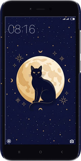 3D пластиковий матовий чехол Cute Cat Celestial/Witchy для Xiaomi Redmi Note 5A - 6787m-1401 изображение 
