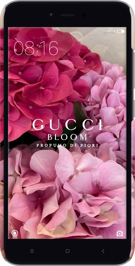 3D пластиковый матовый чехол Гучи для Xiaomi Redmi Note 5A - 6341m-1401 изображение 