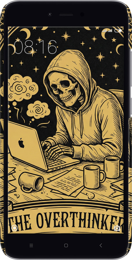 3D пластиковий матовий чехол The Overthinker для Xiaomi Redmi Note 5A - 6774m-1401 изображение 