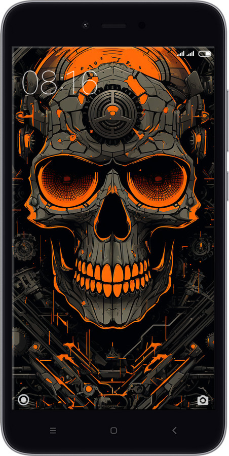 2D пластиковый чехол Череп для Xiaomi Redmi Note 5A - 5952t-1401 изображение 