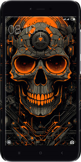 3D пластиковый матовый чехол Череп для Xiaomi Redmi Note 5A Prime - 5952m-1063 изображение 