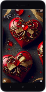 2D пластиковий чехол Сердечки v4 для Xiaomi Redmi Note 5A Prime - 5834t-1063 изображение 