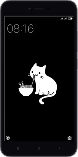 2D пластиковий чехол Милий кіт на чорному фоні для Xiaomi Redmi Note 5A Prime - 6528t-1063 изображение 