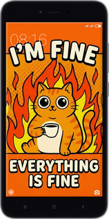 2D пластиковый чехол Funny Cat для Xiaomi Redmi Note 5A Prime - 6786t-1063 изображение 