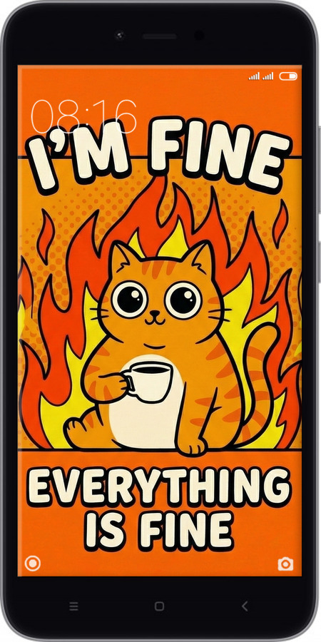 2D пластиковый чехол Funny Cat для Xiaomi Redmi Note 5A Prime - 6786t-1063 изображение 