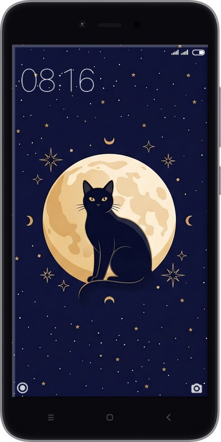 2D пластиковый чехол Cute Cat Celestial/Witchy для Xiaomi Redmi Note 5A Prime - 6787t-1063 изображение 