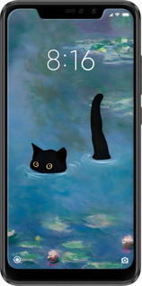 TPU чехол С изображением кота и водяной лилии Monet для Xiaomi Redmi Note 6 Pro - 6519b-1551 изображение 