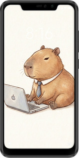 TPU чехол Funny Capybara CEO Working для Xiaomi Redmi Note 6 Pro - 6777b-1551 изображение 